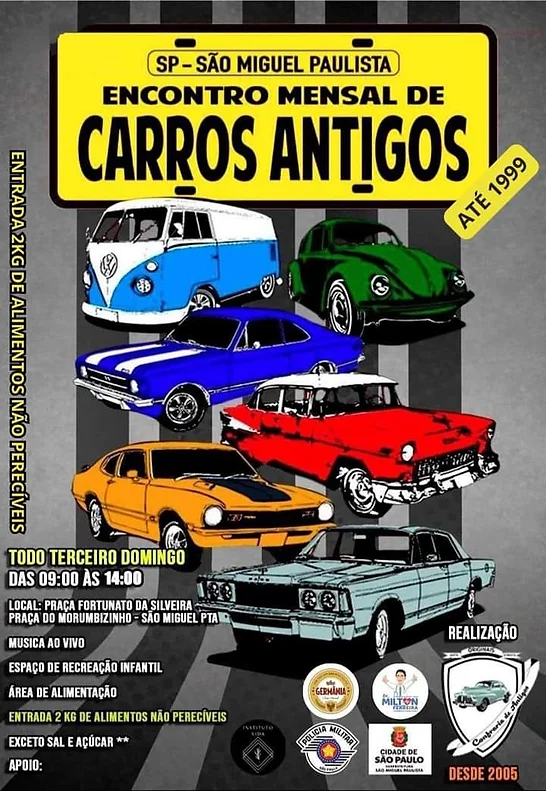 Encontro mensal de carros antigos São Miguel Paulista, SP
