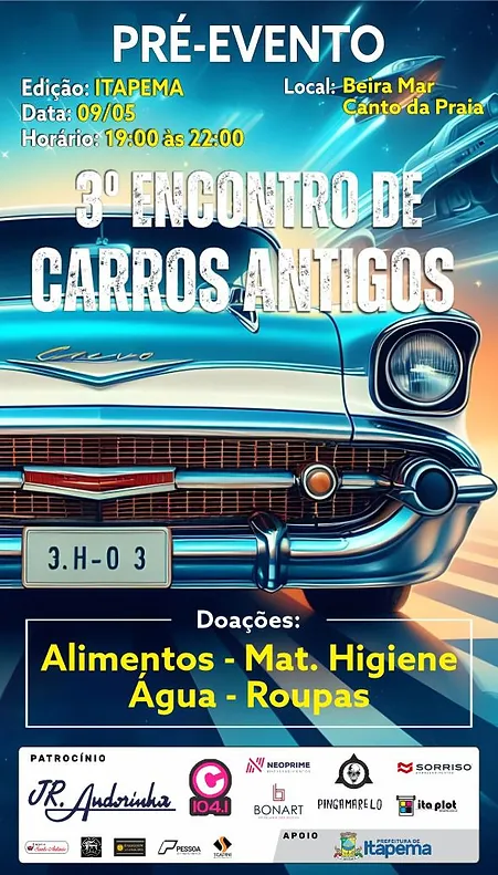 3º encontro de carros antigos em Itapema, SC
