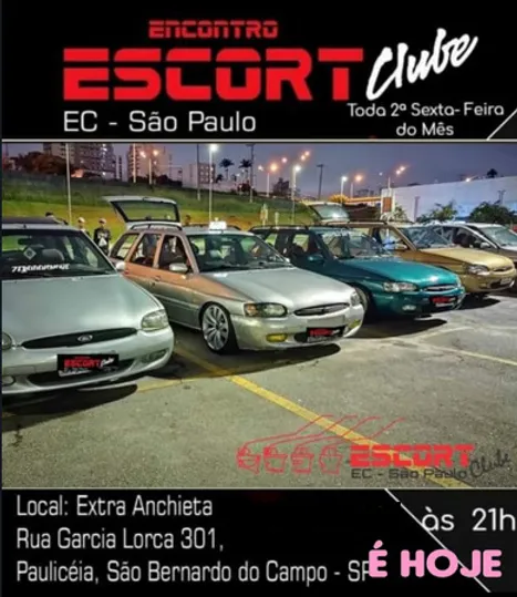 Encontro Ford Escort Clube carros antigos em São Bernardo do Campo SP
