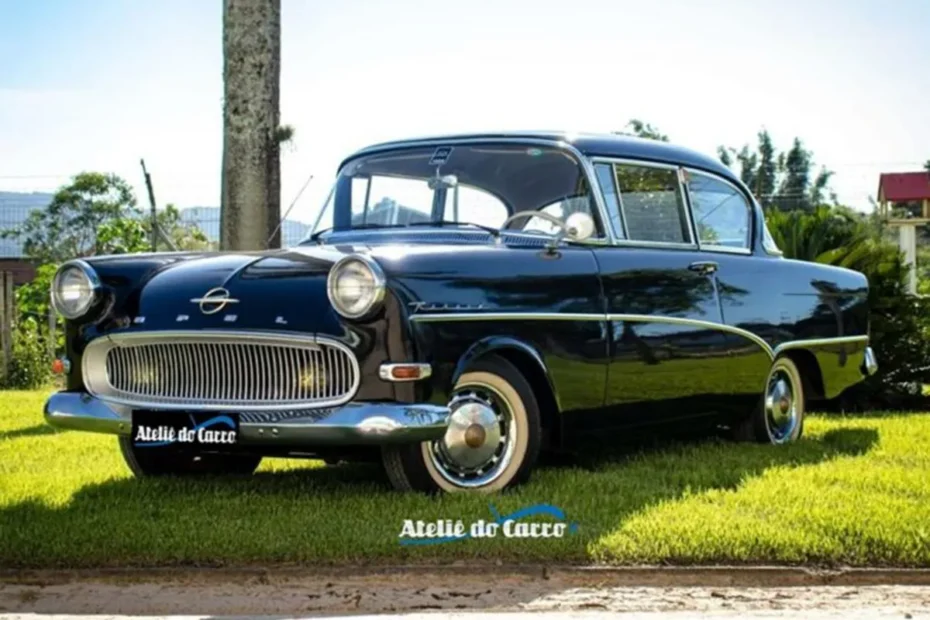 Opel Rekord P 1959, todo original com placa preta. Raríssimo!