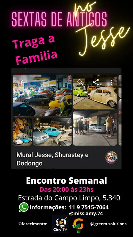 Sexta de carros antigos no Jesse em São Paulo
