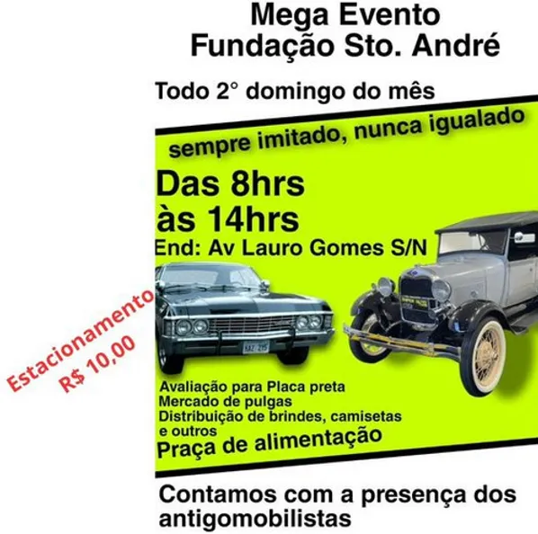 Mega Evento de carros antigos Fundação em Santo André, SP
