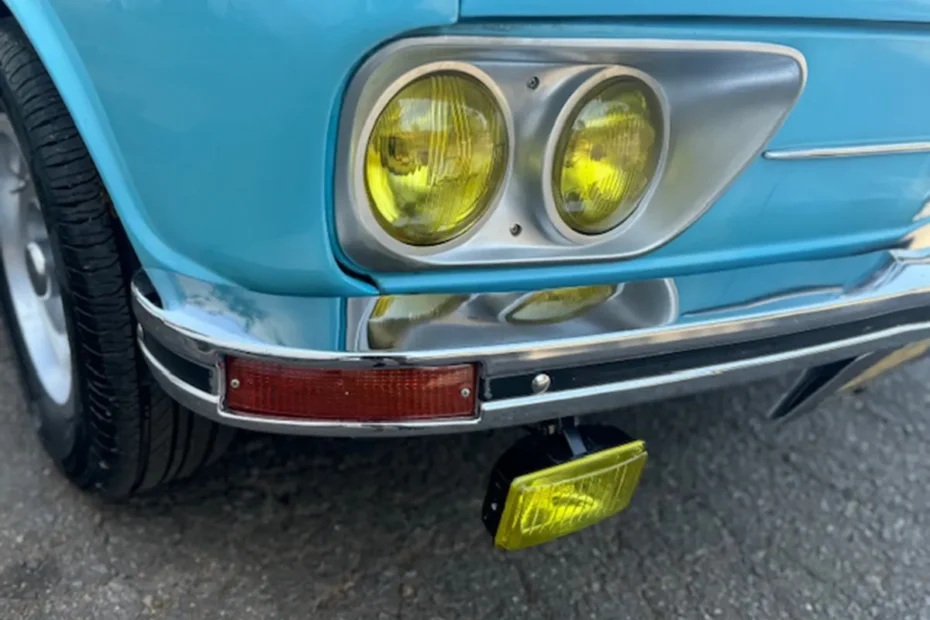 VW Brasília 1975 azul caiçara rodas tijolinho