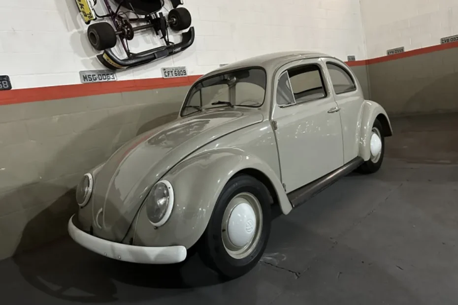 VW FUSCA PÉ DE BOI 1200 ano 1965 Cinza Prata