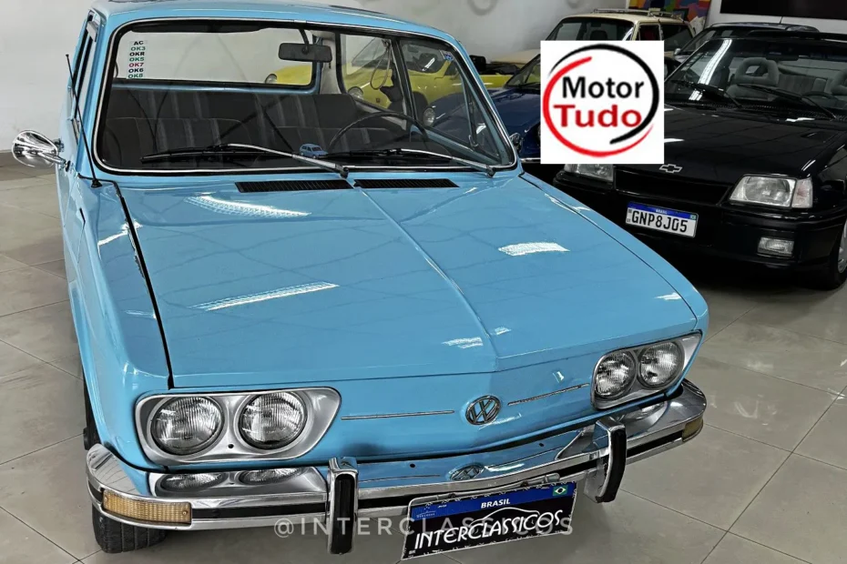 VW Brasília Azul Caiçara 1975 ficha técnica carros antigos hatch