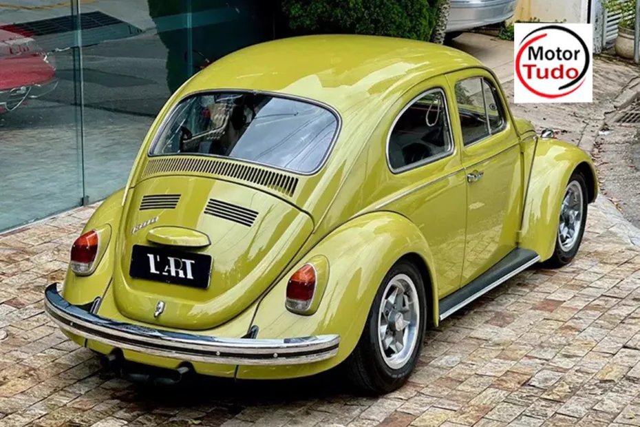 Fusca verde Iguaçu com upgrade de suspenção e motor 1600 de Kombi